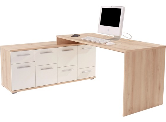 Pisaći Stol Kutni Radni Stol - bijela/boje bukve, Moderno, drvni materijal (167,8/70,8/137,8cm) Pisaći Stol Kutni Radni Stol - bijela/boje bukve, Moderno, drvni materijal (167,8/70,8/137,8cm)