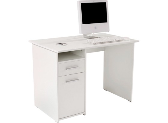Písací Stôl Palermo - biela, Moderný, drevený materiál (110/74/60cm) Písací Stôl Palermo - biela, Moderný, drevený materiál (110/74/60cm)