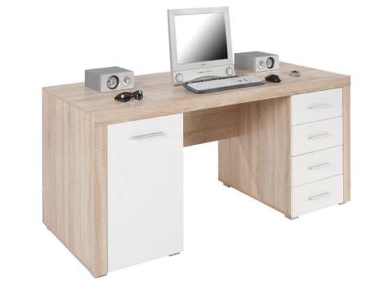 Pisaći Stol Radni Stol - bijela/boje hrasta, Moderno, drvni materijal (160/75/70cm) - XORA Pisaći Stol Radni Stol - bijela/boje hrasta, Moderno, drvni materijal (160/75/70cm) - XORA