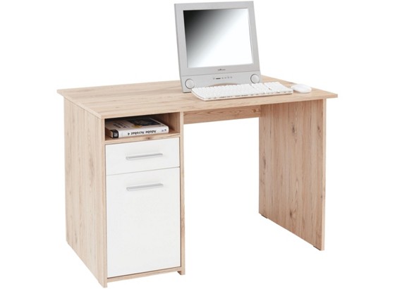 Pisaći Stol Radni Stol - bijela/boje hrasta, Moderno, drvni materijal (110/74/60cm) Pisaći Stol Radni Stol - bijela/boje hrasta, Moderno, drvni materijal (110/74/60cm)