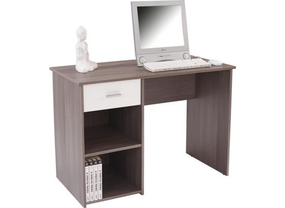 Pisaći Stol Radni Stol - bijela/tamno smeđa, Moderno, drvni materijal (110/75/50cm) Pisaći Stol Radni Stol - bijela/tamno smeđa, Moderno, drvni materijal (110/75/50cm)