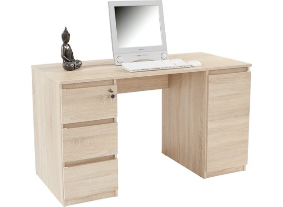 Písací Stôl Stefan - dub sonoma, Moderný, drevený materiál (138/74,4/55cm) Písací Stôl Stefan - dub sonoma, Moderný, drevený materiál (138/74,4/55cm)