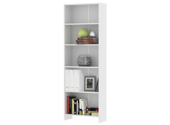 Polc Bart - fehér, modern, fa (60/175/24cm) Polc Bart - fehér, modern, fa (60/175/24cm)
