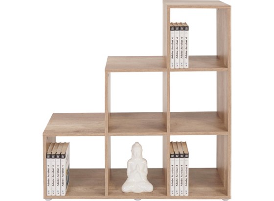 Polc Pisa 3 - tölgy színű, modern, fa (112/114/35cm) Polc Pisa 3 - tölgy színű, modern, fa (112/114/35cm)