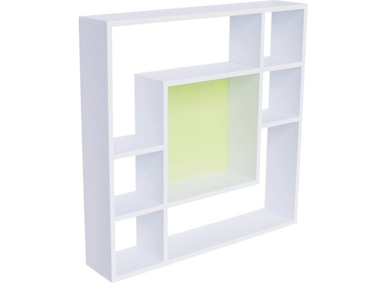 Polica Zidna Silvia - bijela/zelena, Moderno, drvni materijal (75/75/15cm) Polica Zidna Silvia - bijela/zelena, Moderno, drvni materijal (75/75/15cm)
