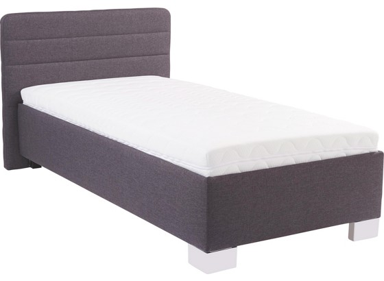 Polsterbett Melissa - Silberfarben/Grau, KONVENTIONELL, Textil (90/200cm) Polsterbett Melissa - Silberfarben/Grau, KONVENTIONELL, Textil (90/200cm)