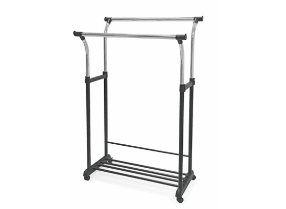 Posuvný Stojan Na Odev Swing - čierna/farby chrómu, Moderný, umelá hmota/kov (90/111-170/52,5cm) Posuvný Stojan Na Odev Swing - čierna/farby chrómu, Moderný, umelá hmota/kov (90/111-170/52,5cm)