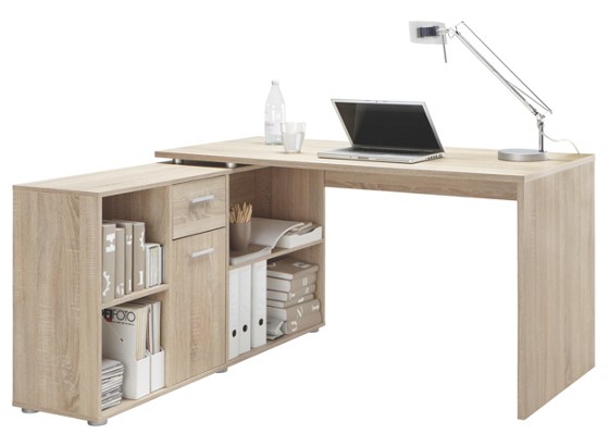 Psací Stůl S Regálem Lex - barvy dubu, Moderní, dřevěný materiál (136.0/75.0/68.0cm) Psací Stůl S Regálem Lex - barvy dubu, Moderní, dřevěný materiál (136.0/75.0/68.0cm)