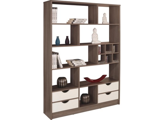 Raumteiler Meggy - Dunkelbraun/Weiß, MODERN, Holz (140/184/32cm) Raumteiler Meggy - Dunkelbraun/Weiß, MODERN, Holz (140/184/32cm)