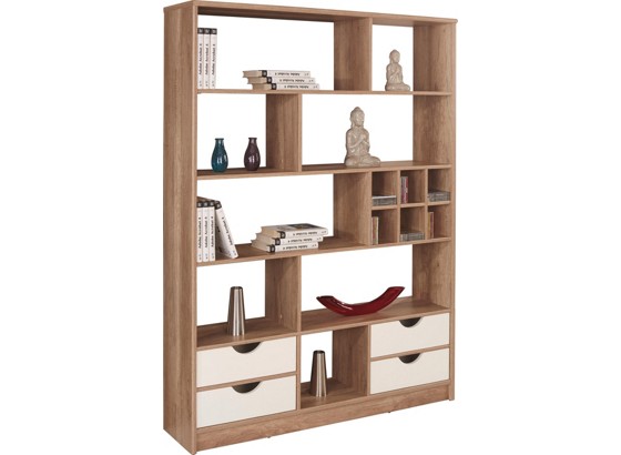 Raumteiler Meggy - Eichefarben/Weiß, MODERN, Holz (140/184/32cm) Raumteiler Meggy - Eichefarben/Weiß, MODERN, Holz (140/184/32cm)