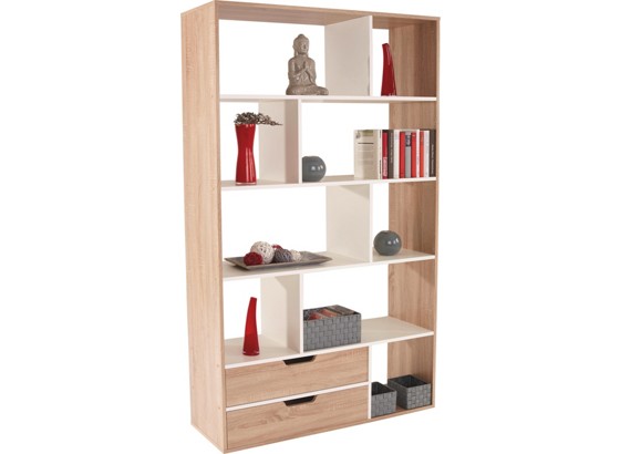Raumteiler Roberto II - Weiß/Sonoma Eiche, MODERN, Holzwerkstoff (110/185/32cm) Raumteiler Roberto II - Weiß/Sonoma Eiche, MODERN, Holzwerkstoff (110/185/32cm)