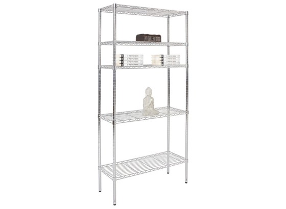Regál Cklass 2 - farby chrómu, Moderný, kov (91/180/35cm) Regál Cklass 2 - farby chrómu, Moderný, kov (91/180/35cm)