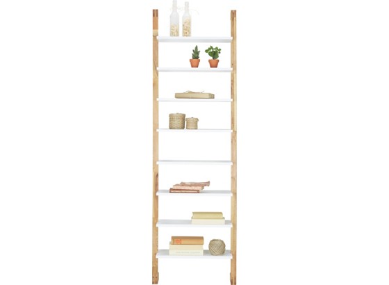 Regál Durham - bílá/přírodní barvy, Moderní, dřevo/dřevěný materiál (55/180/25cm) - MÖMAX modern living Regál Durham - bílá/přírodní barvy, Moderní, dřevo/dřevěný materiál (55/180/25cm) - MÖMAX modern living