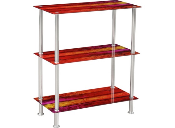 Regal Glare - Edelstahlfarben/Multicolor, MODERN, Glas/Metall (60/70/30cm) - LUCA BESSONI Regal Glare - Edelstahlfarben/Multicolor, MODERN, Glas/Metall (60/70/30cm) - LUCA BESSONI