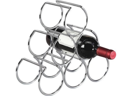 Regál Na Víno Wein - farby chrómu, Moderný, kov (30/28/13cm) Regál Na Víno Wein - farby chrómu, Moderný, kov (30/28/13cm)