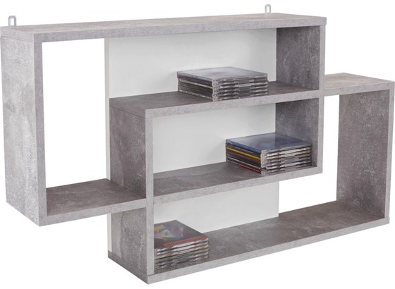 Regál Nástěnný Dream - bílá/šedá, Moderní, dřevěný materiál (90/48/16cm) Regál Nástěnný Dream - bílá/šedá, Moderní, dřevěný materiál (90/48/16cm)