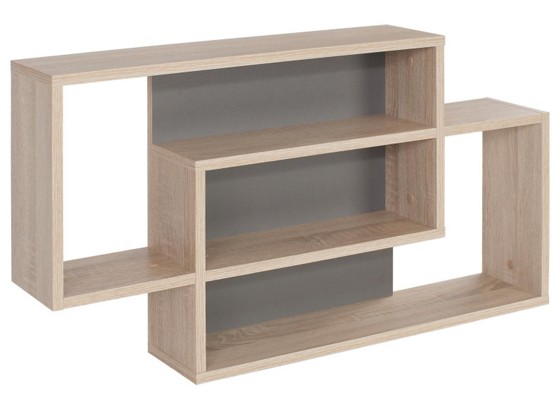 Regál Nástěnný Dream Dxr11 - šedá/barvy dubu, Moderní, dřevěný materiál (90/48/16cm) Regál Nástěnný Dream Dxr11 - šedá/barvy dubu, Moderní, dřevěný materiál (90/48/16cm)