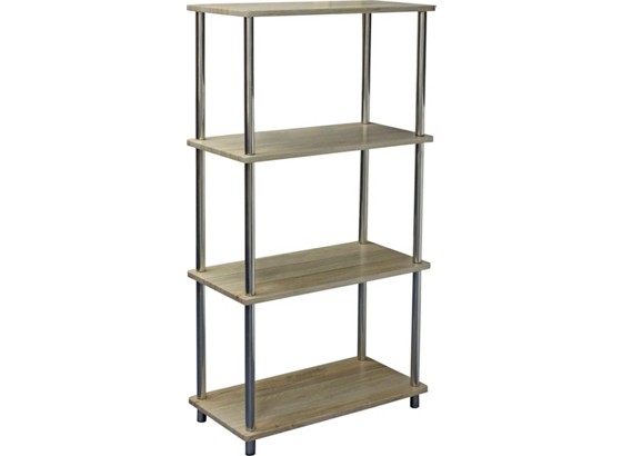 Regal Timilli 2 - Chromfarben/Eichefarben, MODERN, Holzwerkstoff/Metall (60/110/30cm) Regal Timilli 2 - Chromfarben/Eichefarben, MODERN, Holzwerkstoff/Metall (60/110/30cm)