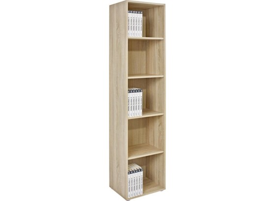 Regál Tio - farby dubu/biela, Moderný, drevený materiál (45/183/35cm) Regál Tio - farby dubu/biela, Moderný, drevený materiál (45/183/35cm)