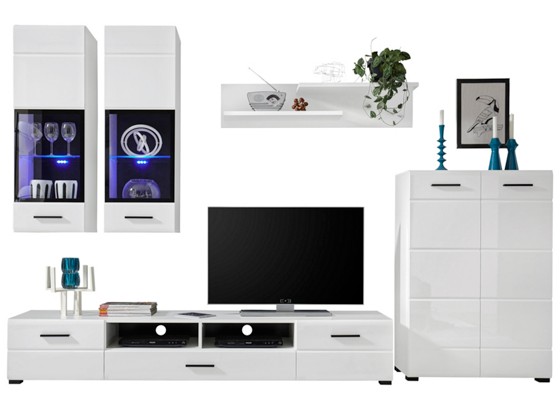 Regal Za Dnevni Boravak Regal - bijela, Moderno, drvni materijal (285/206/40cm) Regal Za Dnevni Boravak Regal - bijela, Moderno, drvni materijal (285/206/40cm)