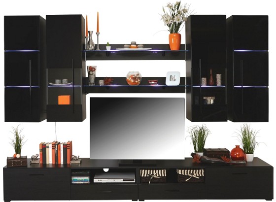Regal Za Dnevni Boravak Regal Za Dnevni Boravak - bijela/crna, Moderno, staklo/drvni materijal (280/190/45cm) Regal Za Dnevni Boravak Regal Za Dnevni Boravak - bijela/crna, Moderno, staklo/drvni materijal (280/190/45cm)