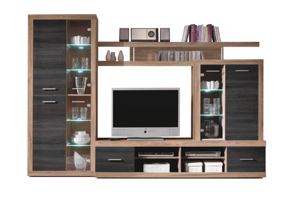 Regal Za Dnevni Boravak Regal Za Dnevno Boravak - boje oraha, Moderno, drvo (285/195/40cm) Regal Za Dnevni Boravak Regal Za Dnevno Boravak - boje oraha, Moderno, drvo (285/195/40cm)