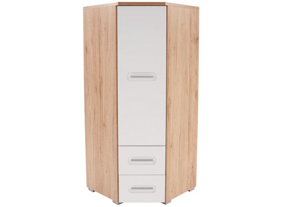 Rohová Skriňa Livorno New - farby dubu/biela, Konvenčný, drevený materiál (60/142/60cm) Rohová Skriňa Livorno New - farby dubu/biela, Konvenčný, drevený materiál (60/142/60cm)