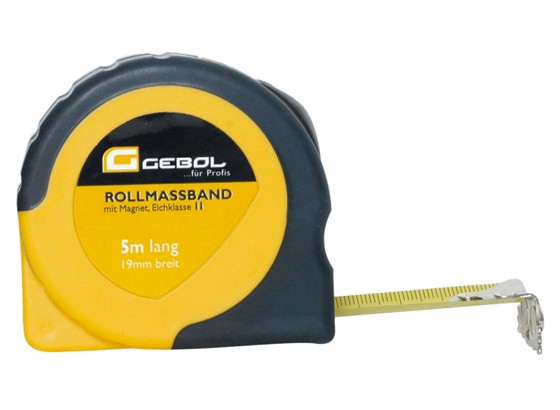 Rollmaßband 5 Meter - Dunkelgrau/Gelb, KONVENTIONELL, Kunststoff/Metall (5000cm) Rollmaßband 5 Meter - Dunkelgrau/Gelb, KONVENTIONELL, Kunststoff/Metall (5000cm)