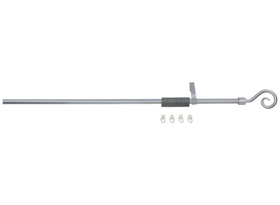 Rúdkarnis Garnitúra Kringel - ezüst színű, konvencionális, fém (130cm) Rúdkarnis Garnitúra Kringel - ezüst színű, konvencionális, fém (130cm)