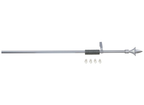 Rúdkarnis Garnitúra Pascal - ezüst színű, konvencionális, fém (130cm) Rúdkarnis Garnitúra Pascal - ezüst színű, konvencionális, fém (130cm)