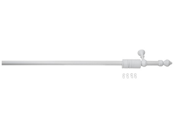Rúdkarnis Garnitúra Sbk610/350/140 - fehér, konvencionális, műanyag/fa (140cm) Rúdkarnis Garnitúra Sbk610/350/140 - fehér, konvencionális, műanyag/fa (140cm)