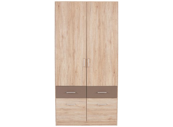 Šatná Skriňa Aalen-extra - sivá, Konvenčný, drevený materiál (91/197/54cm) Šatná Skriňa Aalen-extra - sivá, Konvenčný, drevený materiál (91/197/54cm)