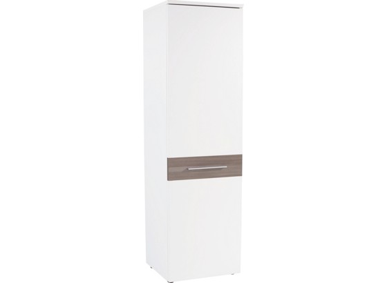 Šatná Skriňa Monza - biela/tmavohnedá, Moderný, drevený materiál (60/196/36cm) Šatná Skriňa Monza - biela/tmavohnedá, Moderný, drevený materiál (60/196/36cm)