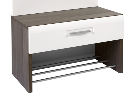 Šatní Lavice Avensis - bílá/hnědá, Moderní, dřevěný materiál (70/44/37,1cm) Šatní Lavice Avensis - bílá/hnědá, Moderní, dřevěný materiál (70/44/37,1cm)