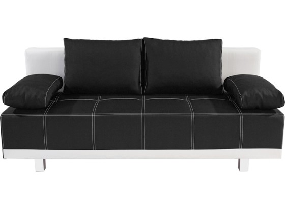 Schlafsofa Laser 2 - Schwarz/Weiß, MODERN, Holz/Textil (193/90/88cm) Schlafsofa Laser 2 - Schwarz/Weiß, MODERN, Holz/Textil (193/90/88cm)