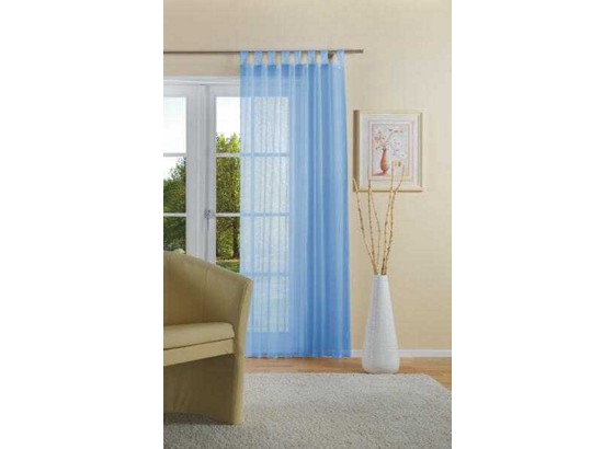 Schlaufenvorhang Utila - Blau, KONVENTIONELL, Textil (140/245cm) Schlaufenvorhang Utila - Blau, KONVENTIONELL, Textil (140/245cm)
