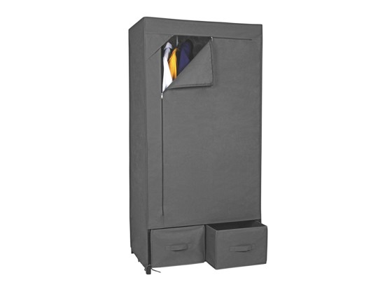 Schrank Ritsch-ratsch - Dunkelgrau, MODERN, Textil/Metall (80/160/50cm) Schrank Ritsch-ratsch - Dunkelgrau, MODERN, Textil/Metall (80/160/50cm)