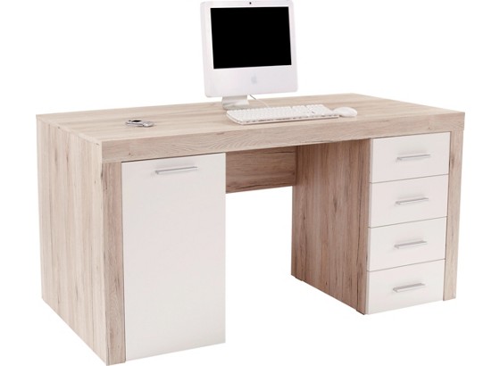 Schreibtisch Cubus - Eichefarben/Weiß, MODERN, Holzwerkstoff (160/75/70cm) Schreibtisch Cubus - Eichefarben/Weiß, MODERN, Holzwerkstoff (160/75/70cm)