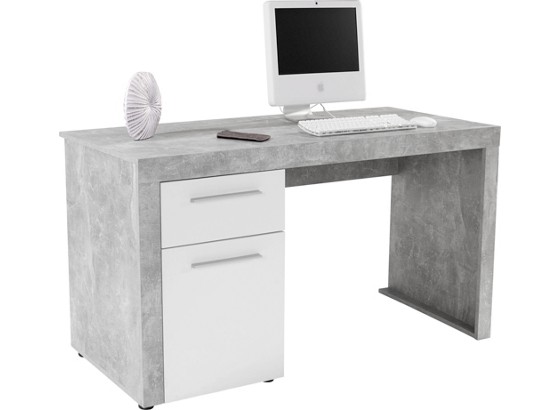 Schreibtisch Focus - Weiß/Grau, MODERN, Holz (148,9/75,5/60cm) Schreibtisch Focus - Weiß/Grau, MODERN, Holz (148,9/75,5/60cm)