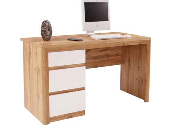 Schreibtisch Kashmir New Kab01 - Eichefarben/Weiß, MODERN, Holzwerkstoff (152/78/60cm) - JAMES WOOD Schreibtisch Kashmir New Kab01 - Eichefarben/Weiß, MODERN, Holzwerkstoff (152/78/60cm) - JAMES WOOD