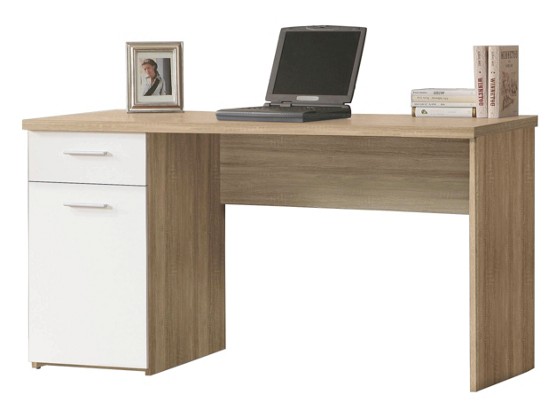 Schreibtisch Net 106 - Weiß/Sonoma Eiche, MODERN, Holzwerkstoff/Kunststoff (140/76,5/60cm) Schreibtisch Net 106 - Weiß/Sonoma Eiche, MODERN, Holzwerkstoff/Kunststoff (140/76,5/60cm)