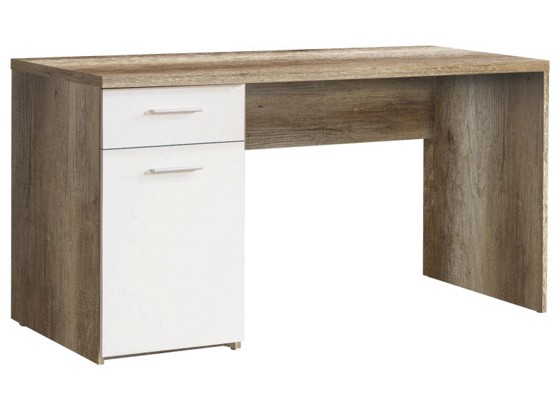 Schreibtisch Net - Eichefarben/Weiß, MODERN, Holz (140/76,5/60cm) Schreibtisch Net - Eichefarben/Weiß, MODERN, Holz (140/76,5/60cm)