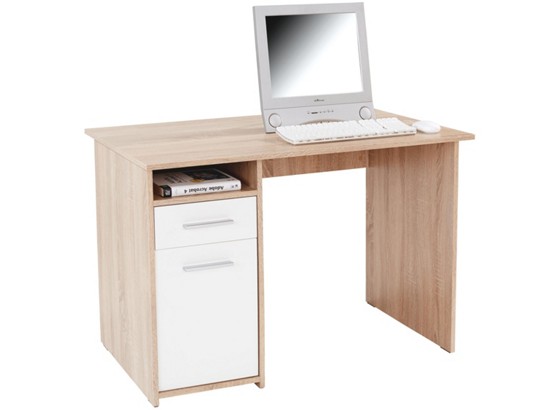 Schreibtisch Palermo - Weiß/Sonoma Eiche, MODERN, Holzwerkstoff (110/74/60cm) Schreibtisch Palermo - Weiß/Sonoma Eiche, MODERN, Holzwerkstoff (110/74/60cm)