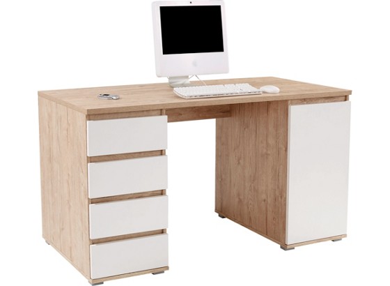 Schreibtisch Trieste 150 - Eichefarben/Weiß, MODERN, Holzwerkstoff (150/76/60cm) Schreibtisch Trieste 150 - Eichefarben/Weiß, MODERN, Holzwerkstoff (150/76/60cm)