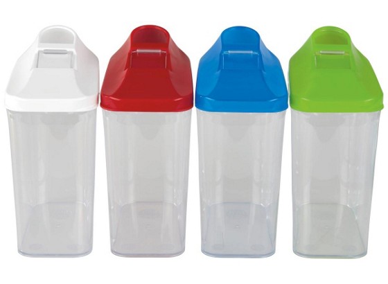 Schüttdose H4m - Blau/Rot, KONVENTIONELL, Kunststoff (7.5/15.5/13cm) Schüttdose H4m - Blau/Rot, KONVENTIONELL, Kunststoff (7.5/15.5/13cm)