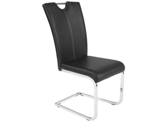 Schwingstuhl Conny - Chromfarben/Schwarz, MODERN, Textil/Metall (42,5/97/57,5cm) Schwingstuhl Conny - Chromfarben/Schwarz, MODERN, Textil/Metall (42,5/97/57,5cm)