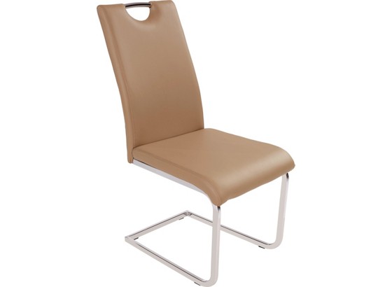 Schwingstuhl Leonie - Chromfarben/Schlammfarben, MODERN, Textil/Metall (44/98/62cm) Schwingstuhl Leonie - Chromfarben/Schlammfarben, MODERN, Textil/Metall (44/98/62cm)