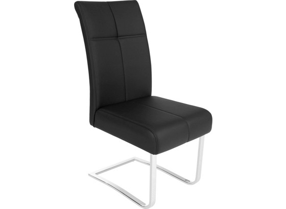Schwingstuhl Rab - Schwarz, MODERN, Leder/Metall (44/100/50cm) - OMBRA Schwingstuhl Rab - Schwarz, MODERN, Leder/Metall (44/100/50cm) - OMBRA