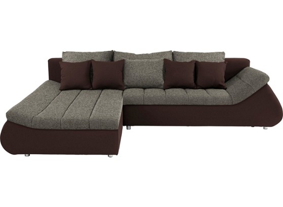 Sedací Souprava Boom - tmavě šedá/hnědá, Moderní (207/302cm) Sedací Souprava Boom - tmavě šedá/hnědá, Moderní (207/302cm)