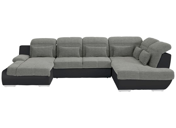 Sedací Souprava Multi - barvy stříbra/černá, Moderní, textil (345/228cm) Sedací Souprava Multi - barvy stříbra/černá, Moderní, textil (345/228cm)